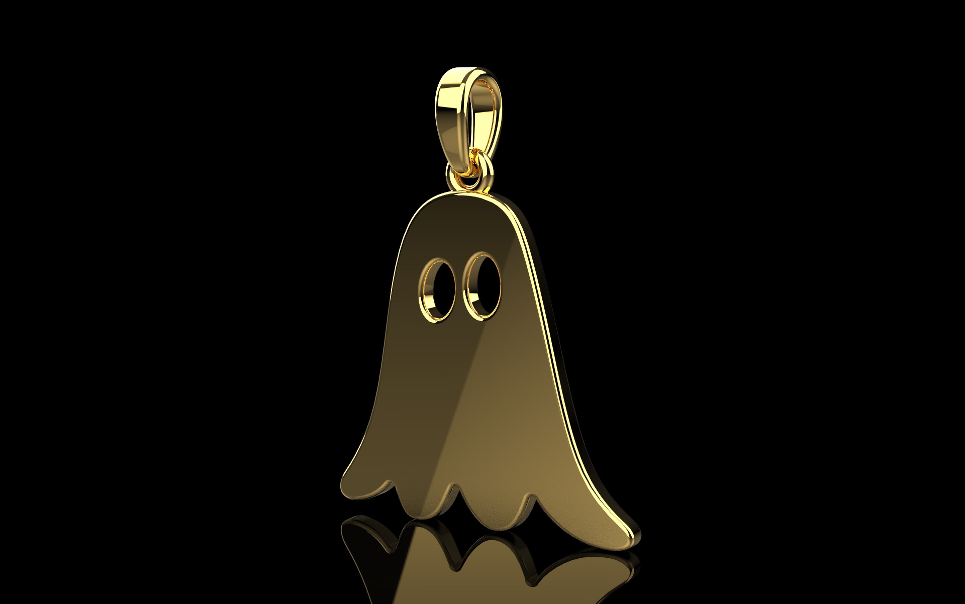 Ghost pendant model 943 3D print model_31