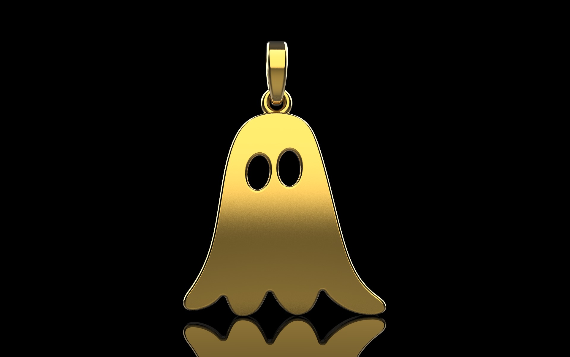 Ghost pendant model 943 3D print model_18