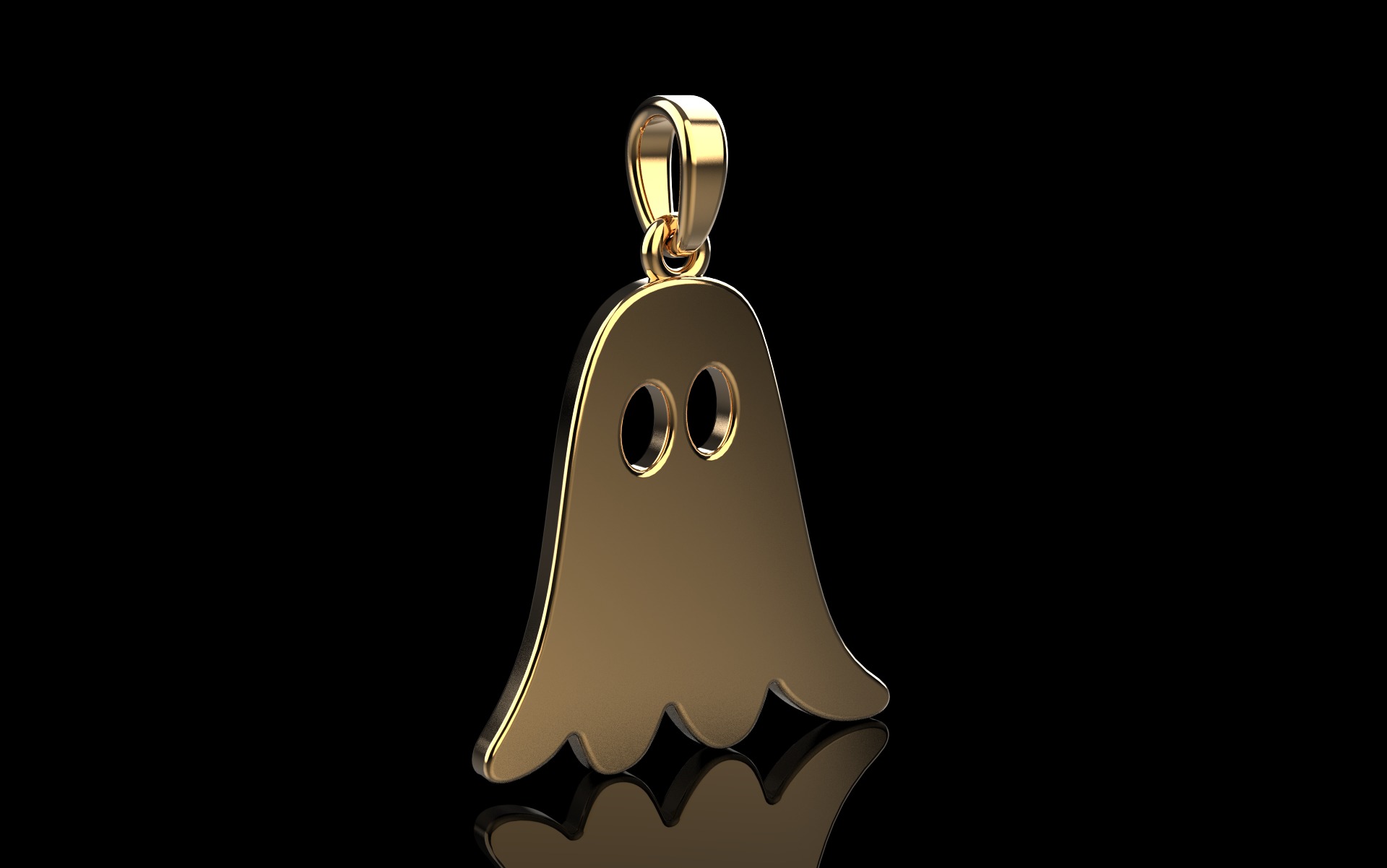 Ghost pendant model 943 3D print model_1
