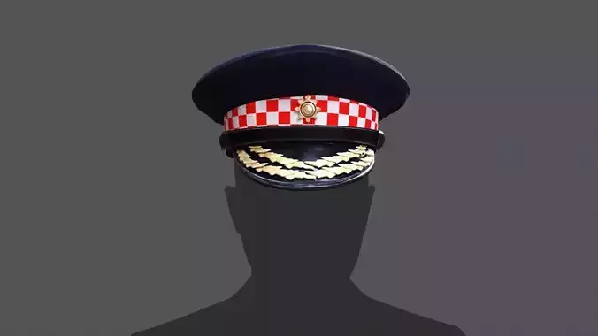 London Police Flat Cap 3D Model - High-Quality and Game-Ready Low-poly 3D model