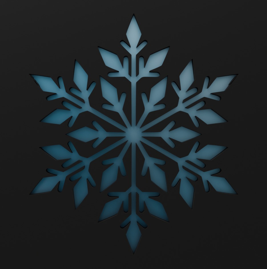 Snowflake 3D model_3
