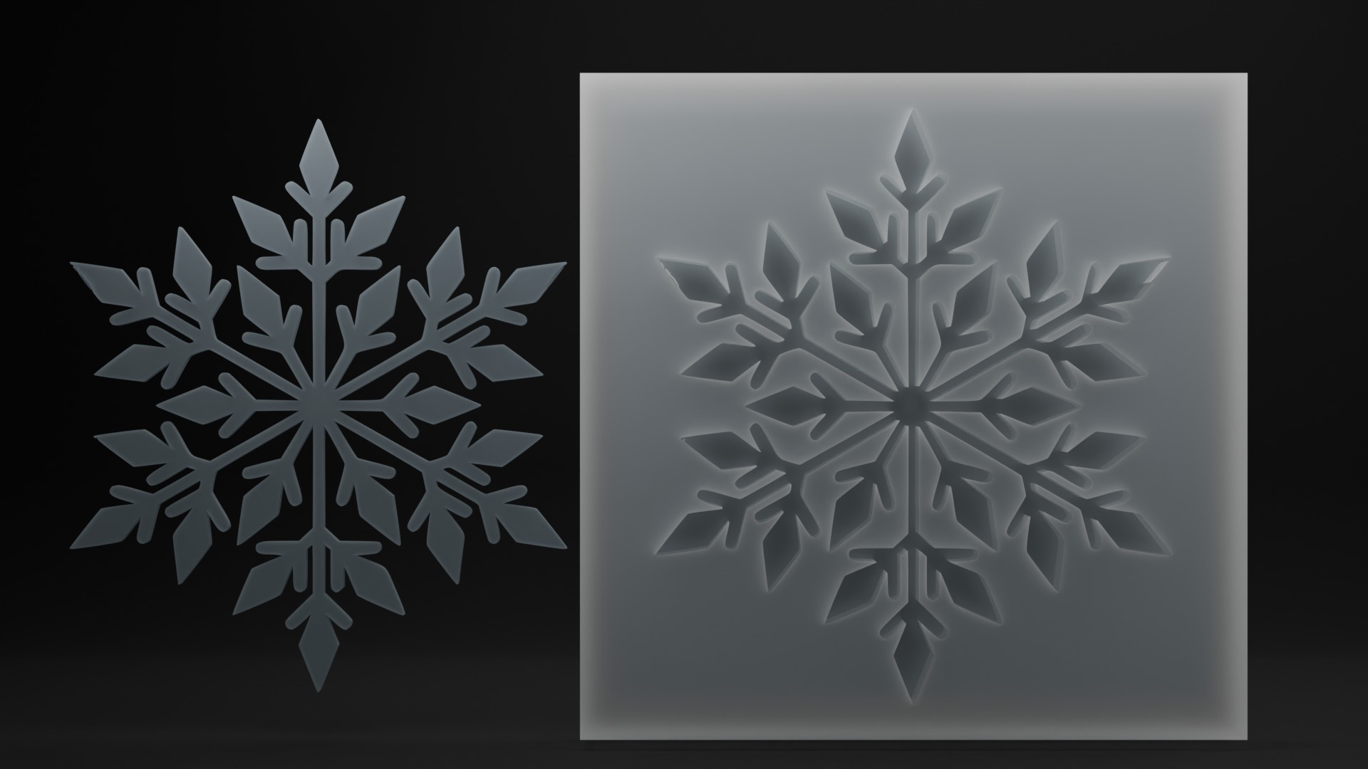 Snowflake 3D model_1