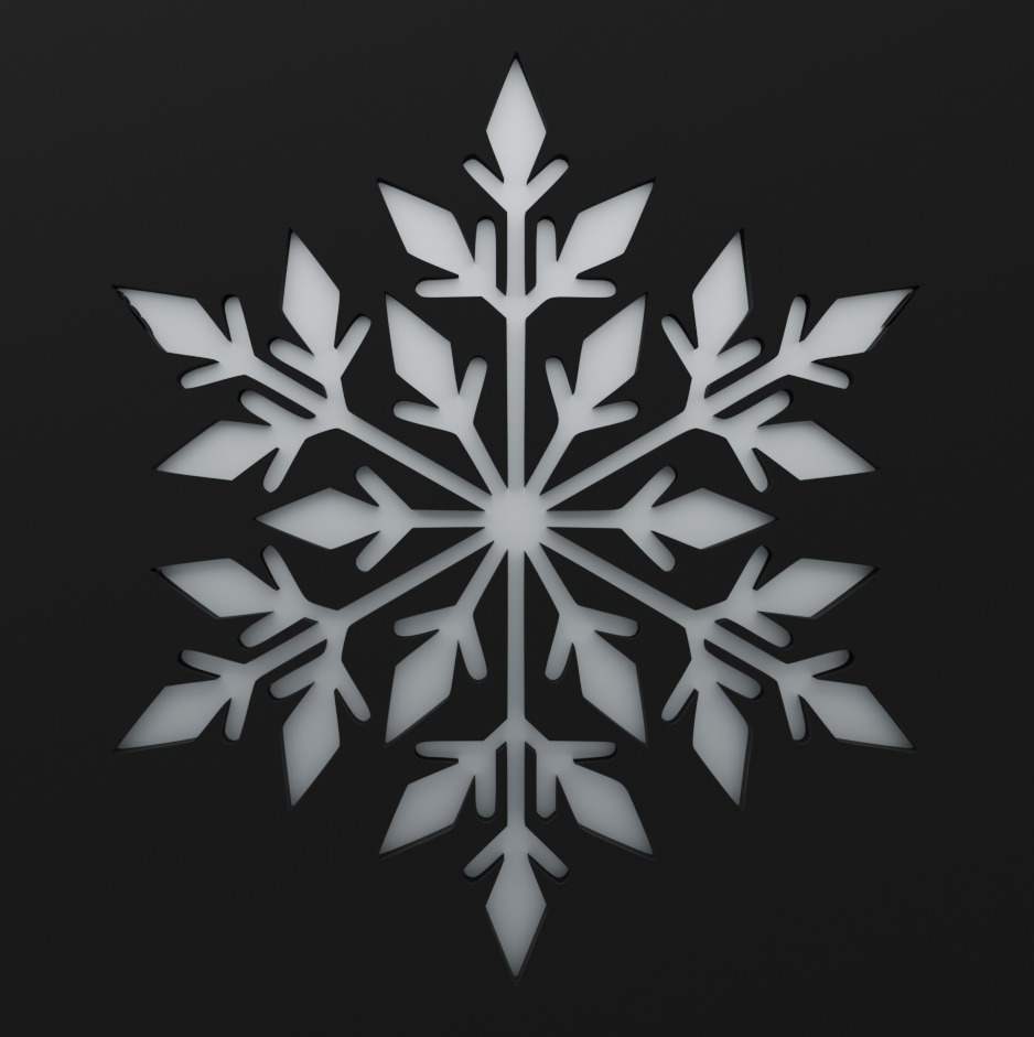 Snowflake 3D model_6