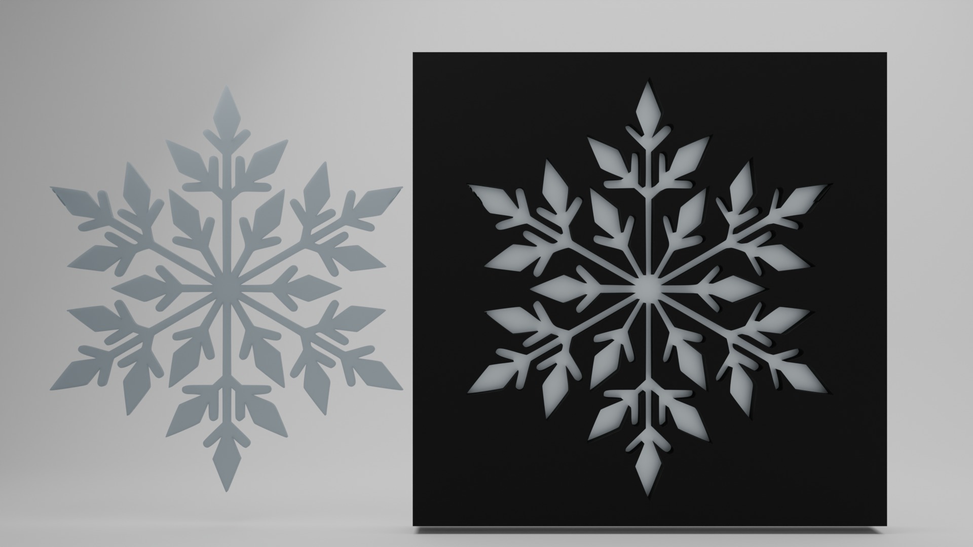 Snowflake 3D model_2