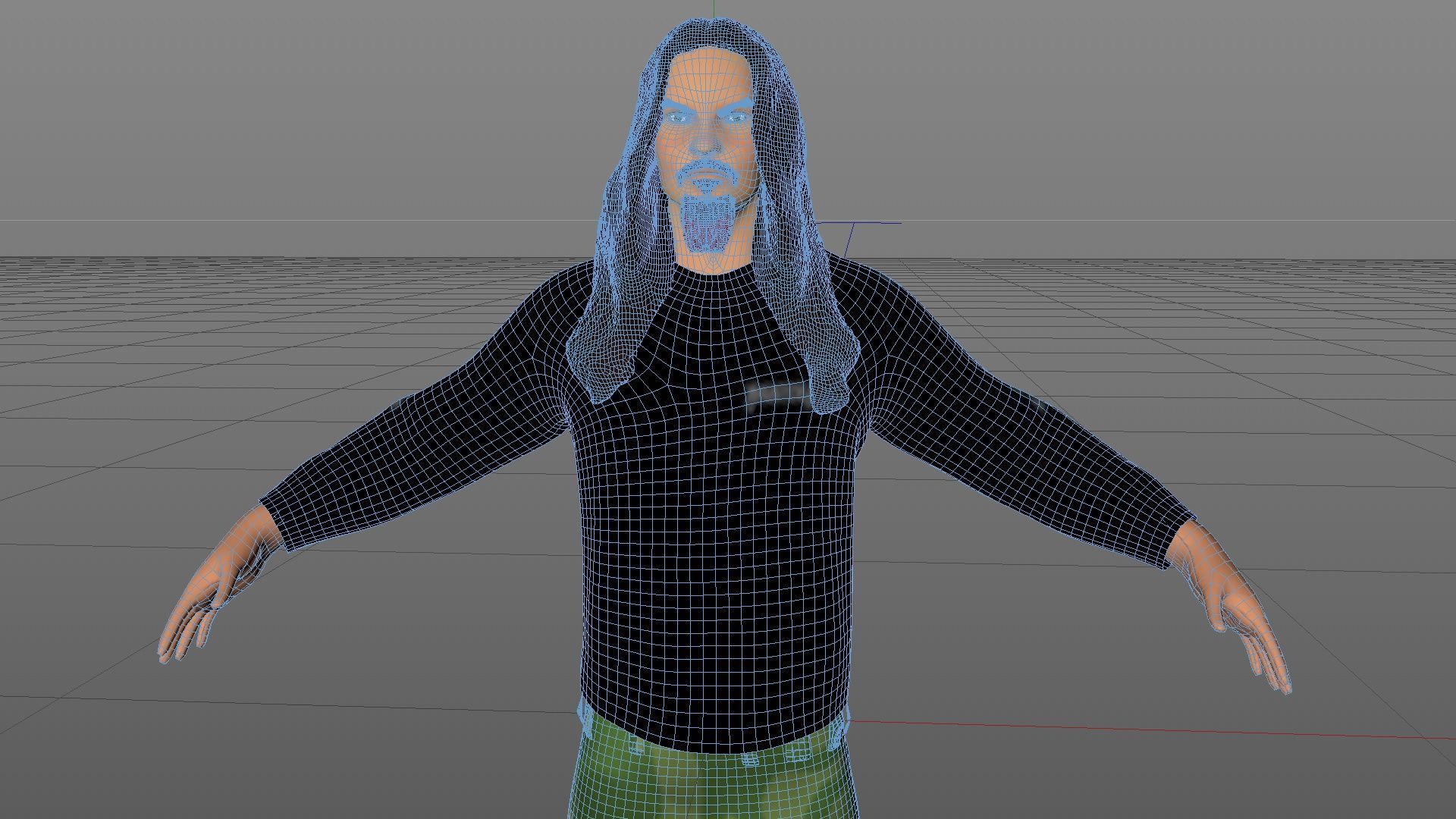 Pantera guitarist Darrell Dimebag 3d AVATAR Low-poly 3D model_5