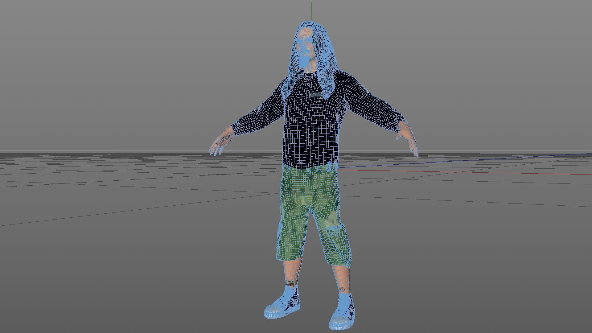 Pantera guitarist Darrell Dimebag 3d AVATAR Low-poly 3D model_6