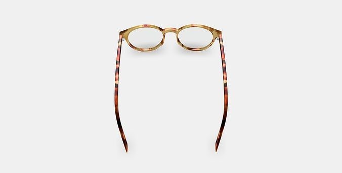 Morgan Eyeglasses in Mesa Tortoise Low-poly 3D model