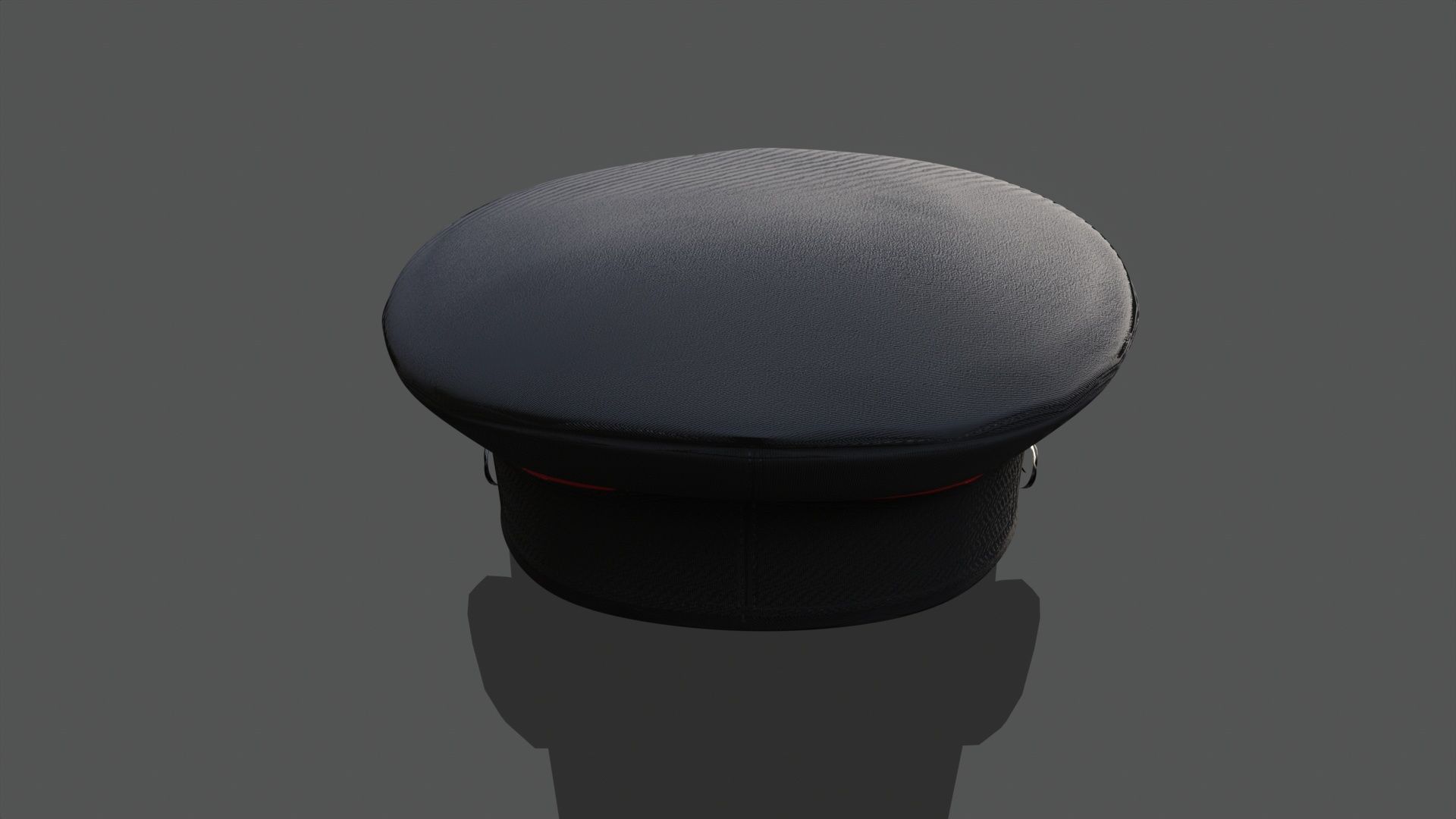 London Fire Brigade Flat Cap 3D Model - Authentic Design  Low-poly 3D model_8