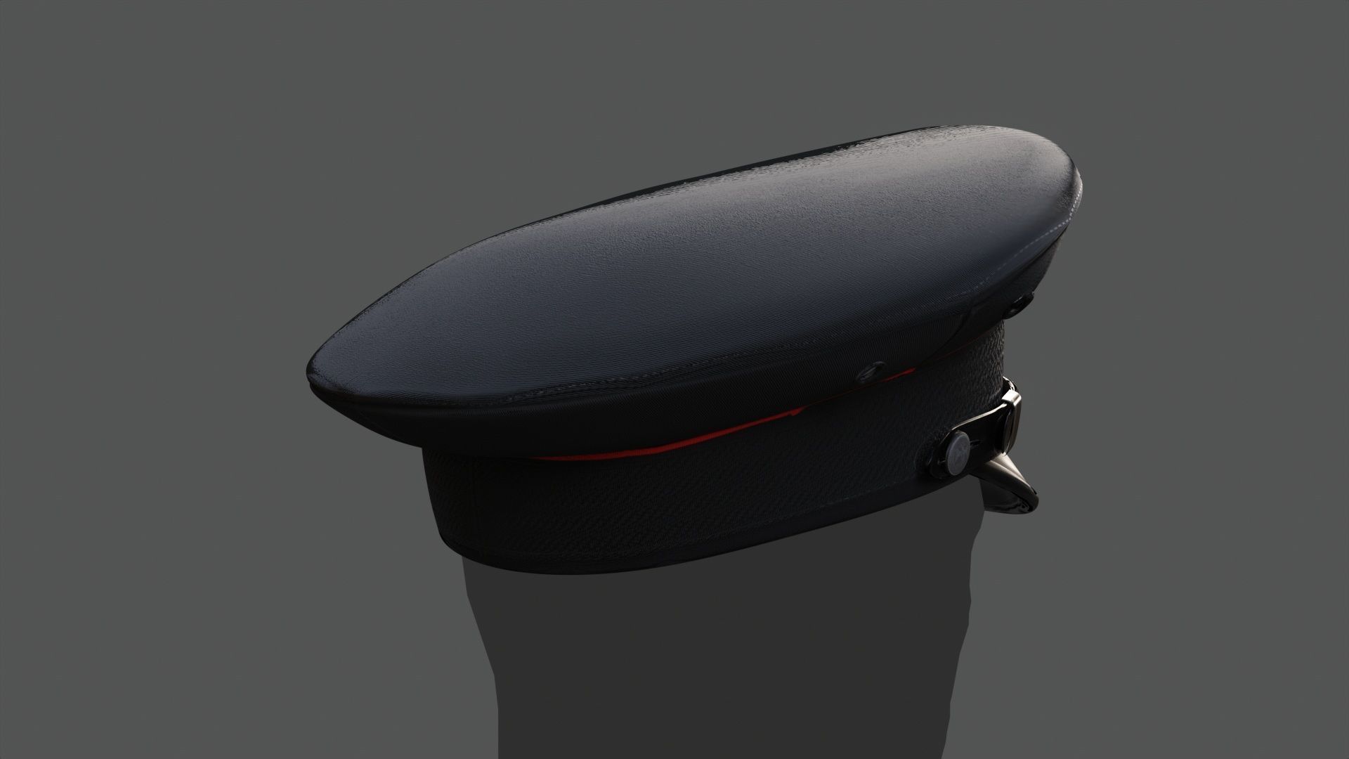London Fire Brigade Flat Cap 3D Model - Authentic Design  Low-poly 3D model_7