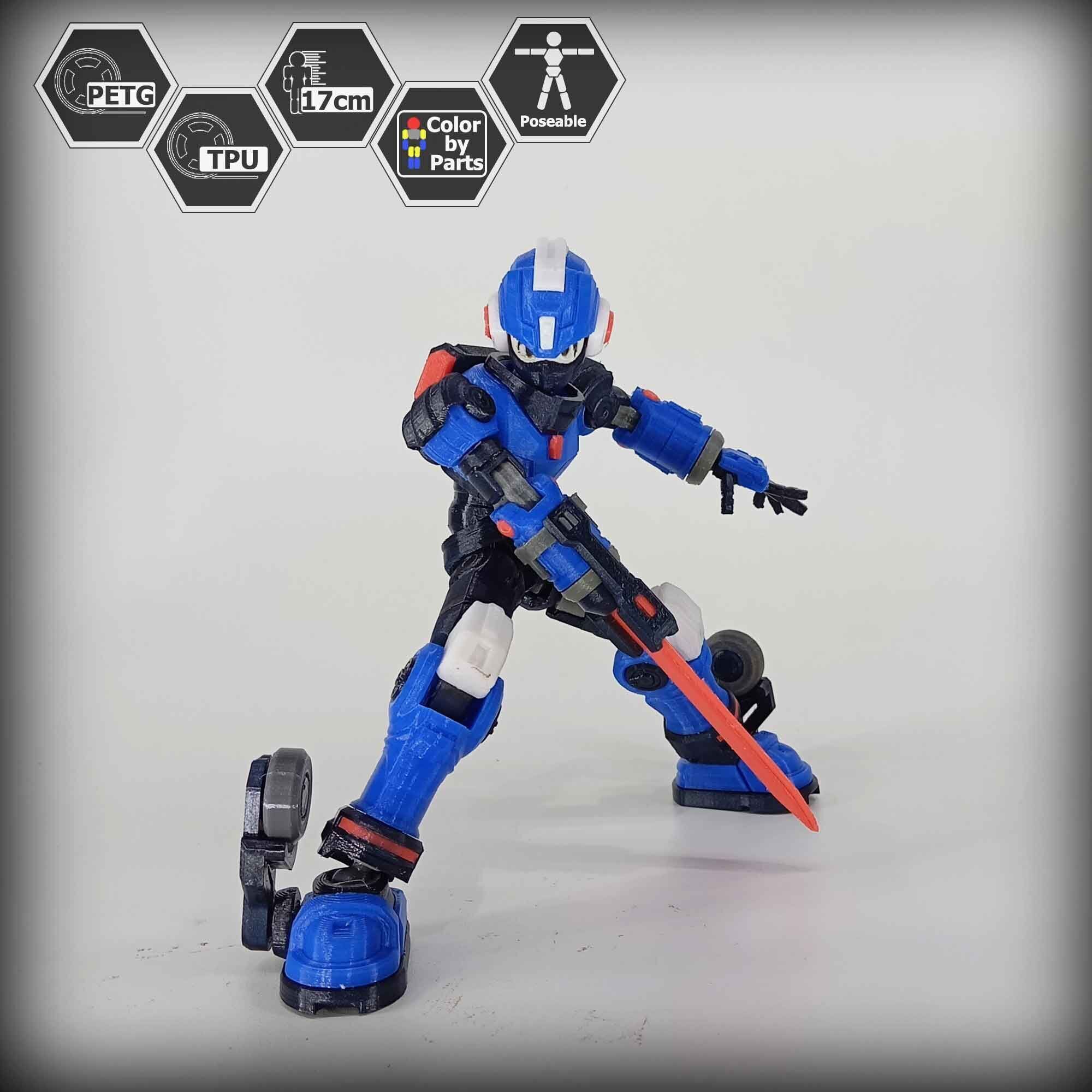 3dPrinted Megaman Action Figure  Reploid VEX 3D print model_22
