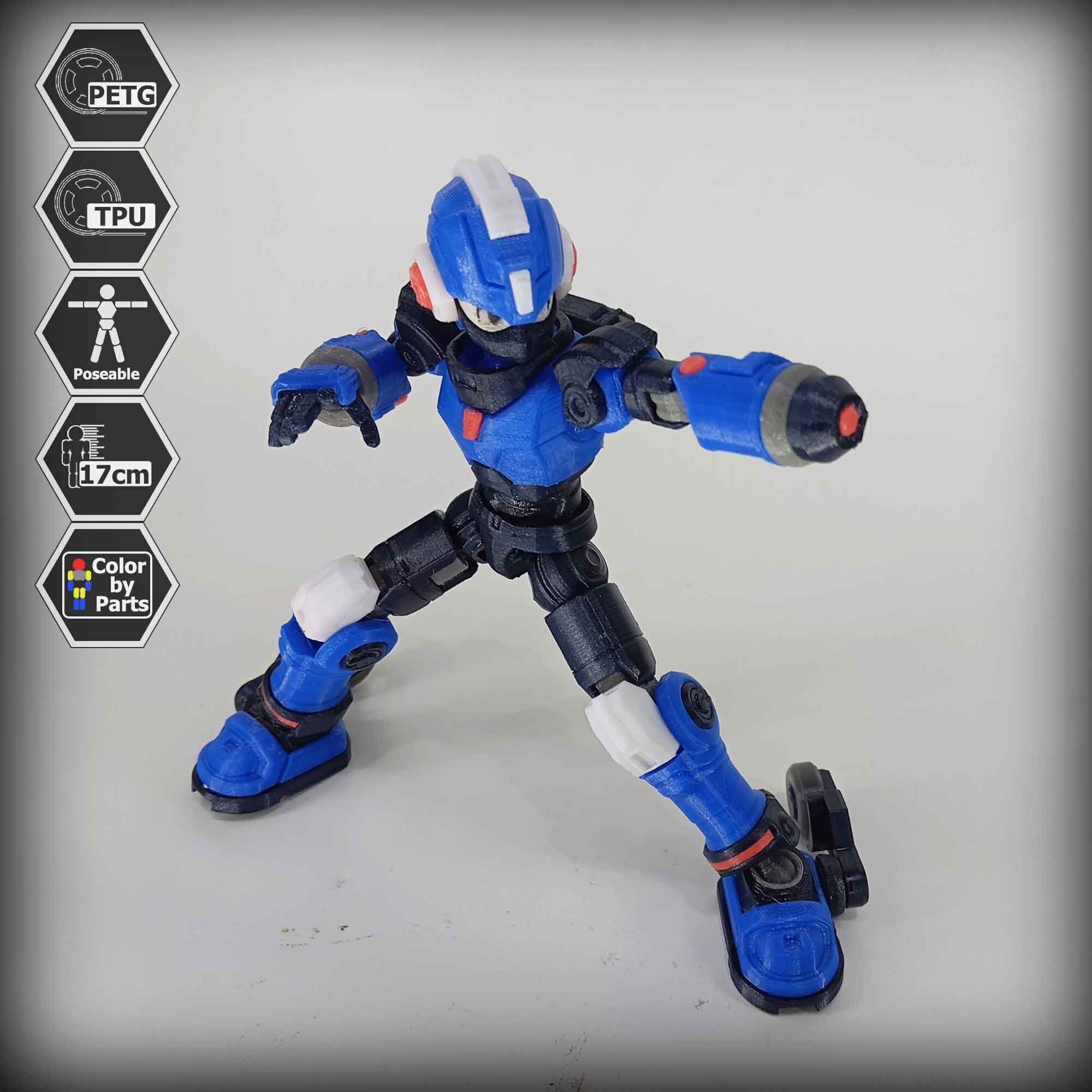 3dPrinted Megaman Action Figure  Reploid VEX 3D print model_7