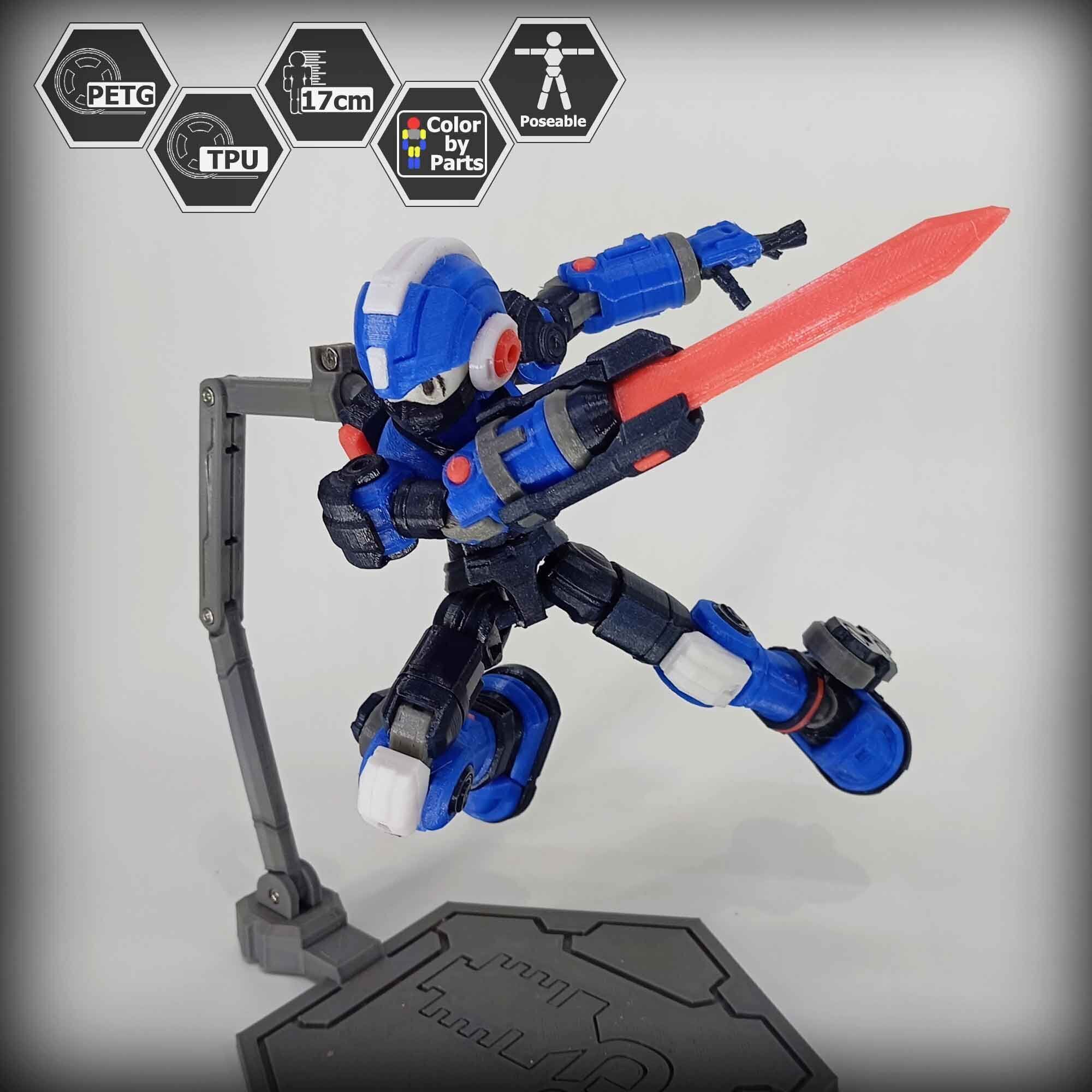 3dPrinted Megaman Action Figure  Reploid VEX 3D print model_21