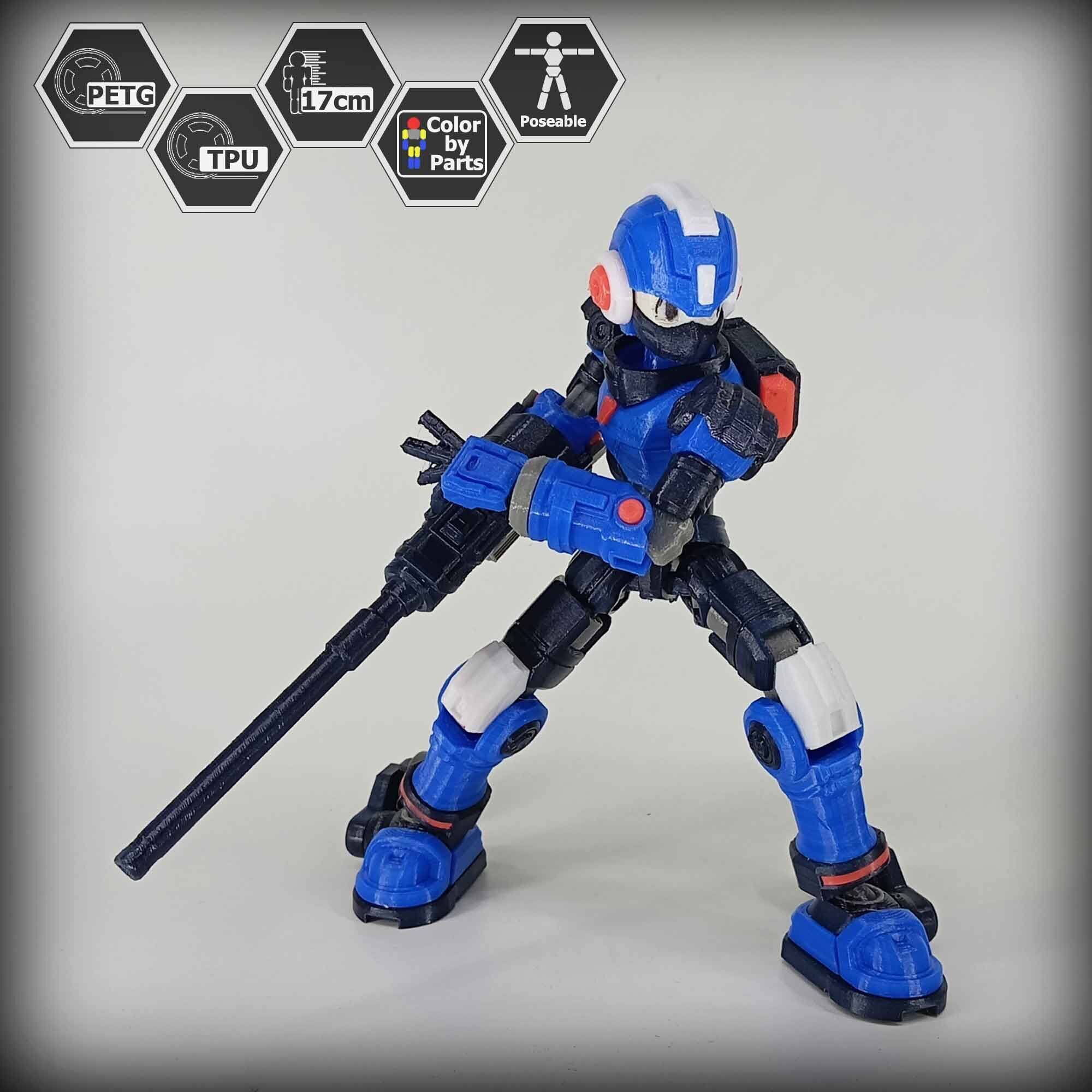 3dPrinted Megaman Action Figure  Reploid VEX 3D print model_13