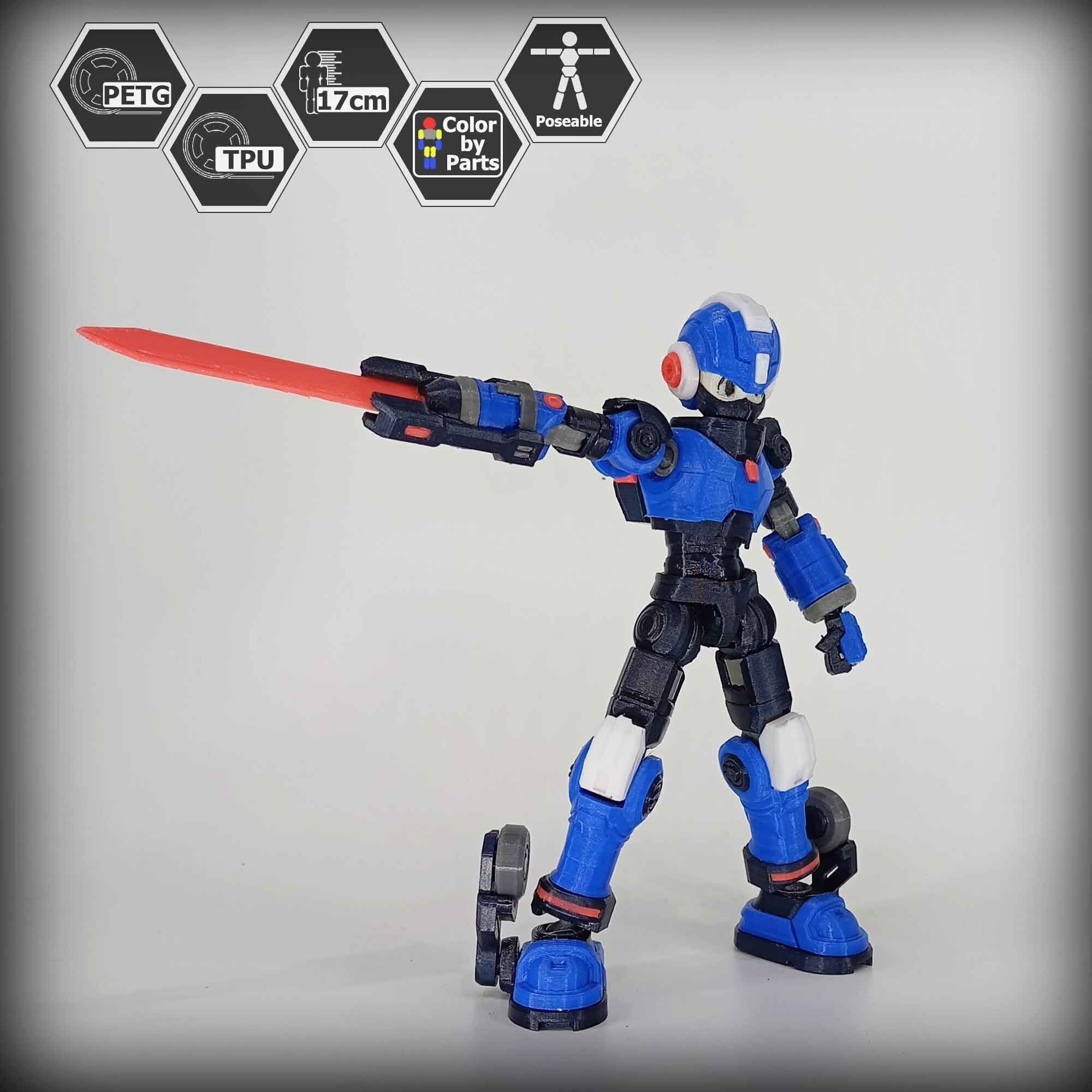 3dPrinted Megaman Action Figure  Reploid VEX 3D print model_12
