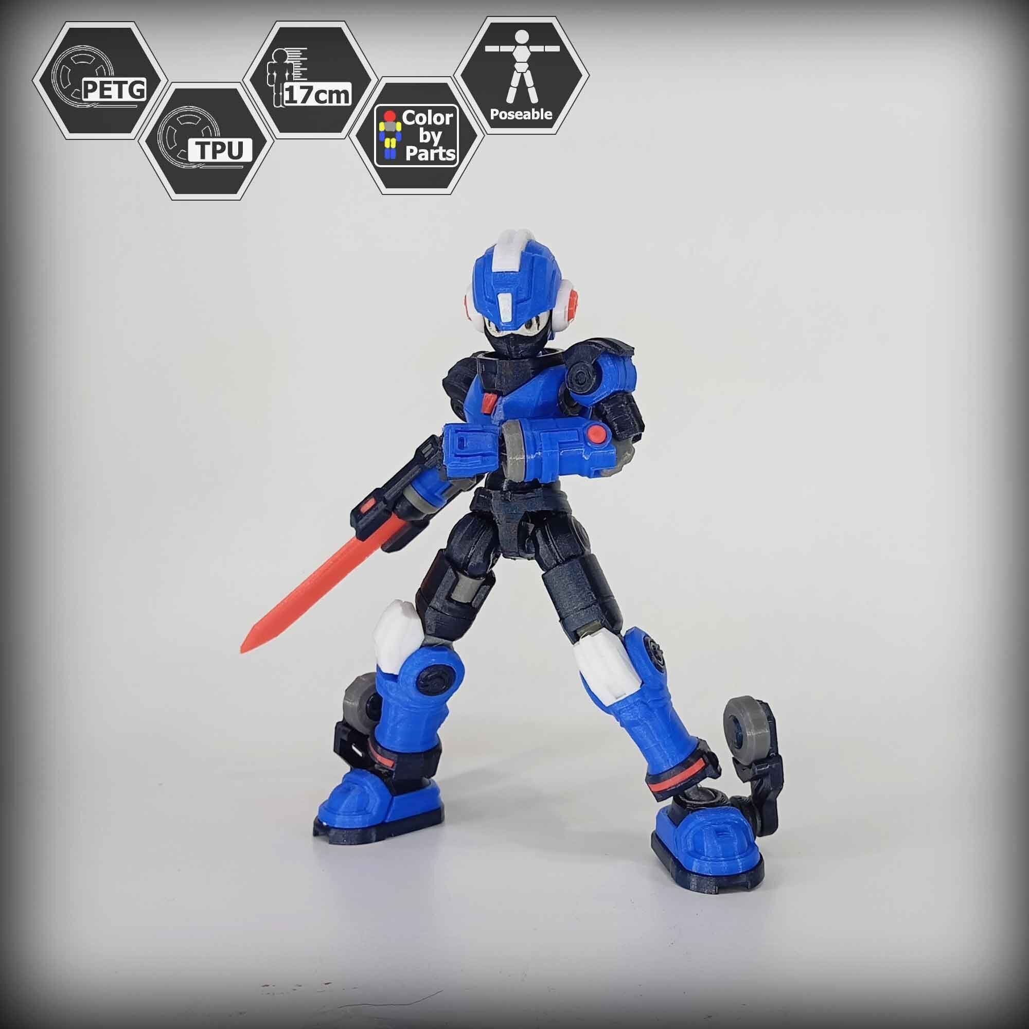 3dPrinted Megaman Action Figure  Reploid VEX 3D print model_18