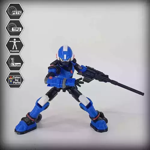 3dPrinted Megaman Action Figure  Reploid VEX 3D print model