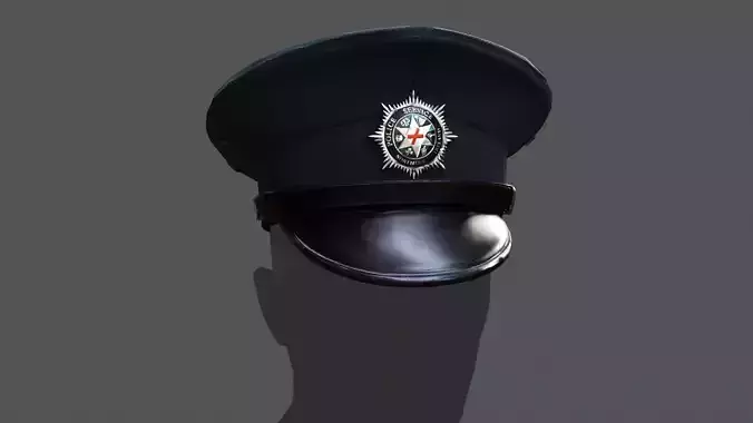 PSNI Police Flat Cap 3D Model Realistic GameReady  Low-poly 3D model