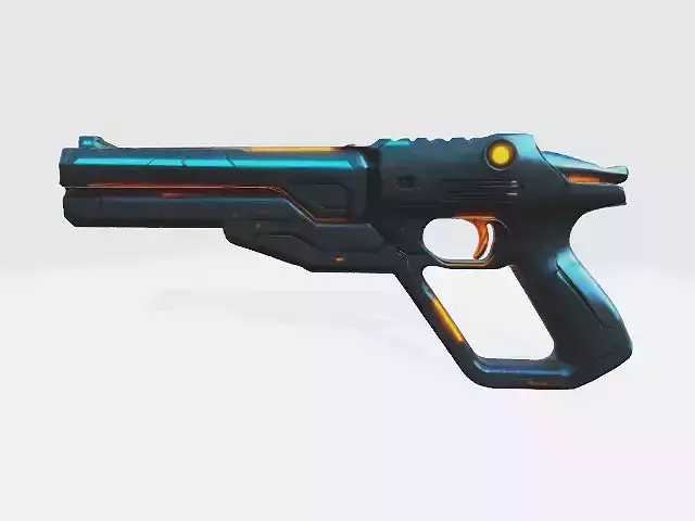 futuristic sci-fi energy pistol