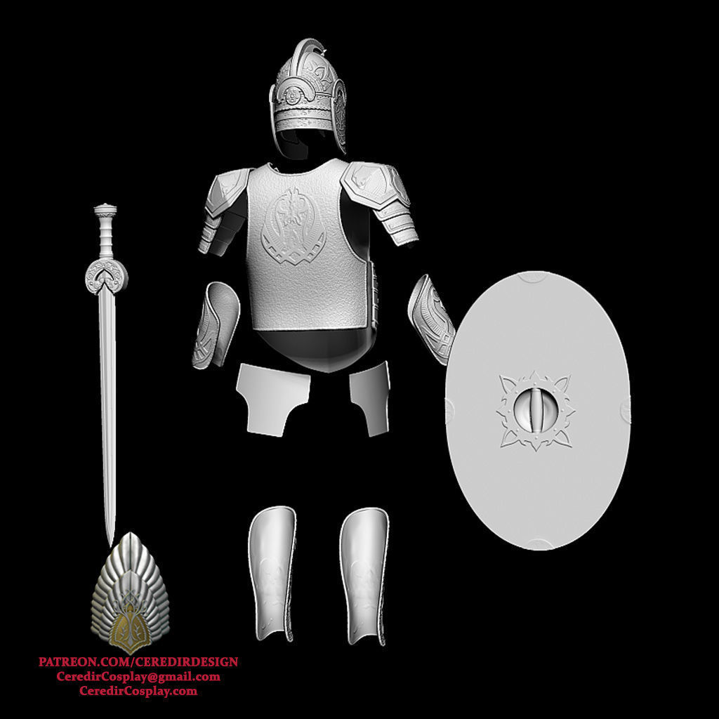 Theoden Full Armor lord of the rings 3D DIGITAL DOWNLOAD 3D print model_19