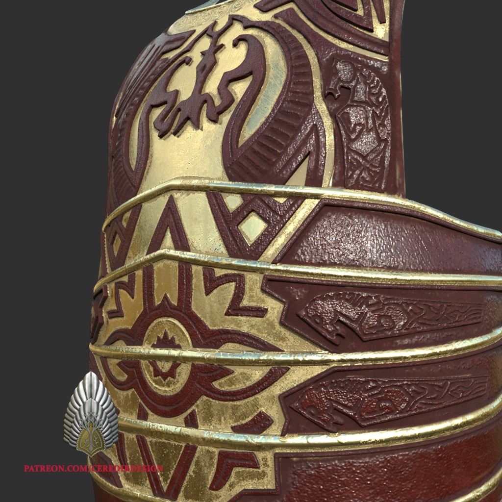 Theoden Full Armor lord of the rings 3D DIGITAL DOWNLOAD 3D print model_13