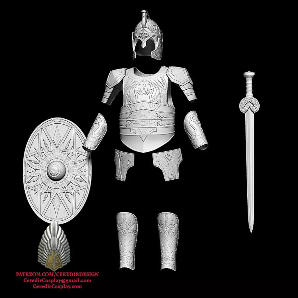 Theoden Full Armor lord of the rings 3D DIGITAL DOWNLOAD 3D print model_0