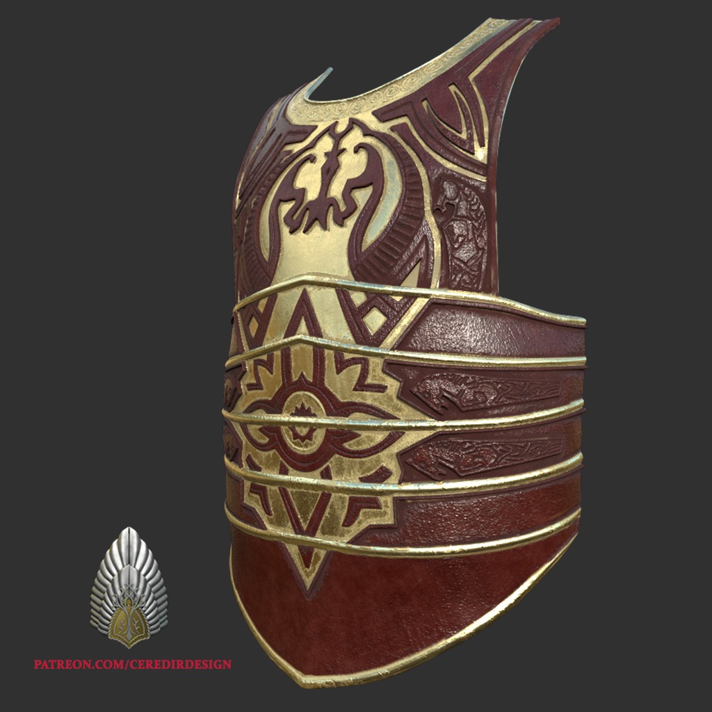 Theoden Full Armor lord of the rings 3D DIGITAL DOWNLOAD 3D print model_2