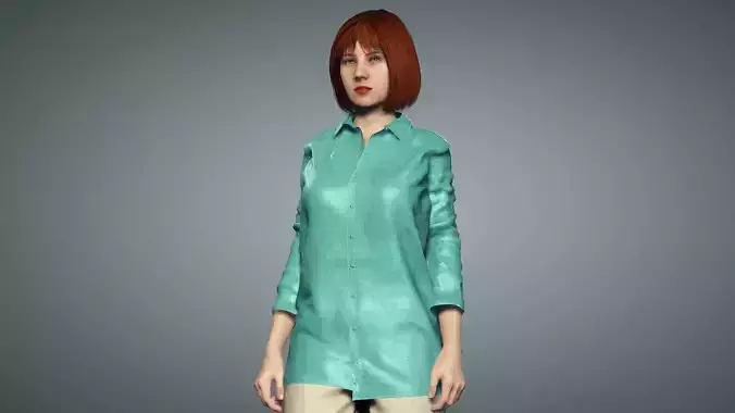 Lois Griffin Low-poly 3D model