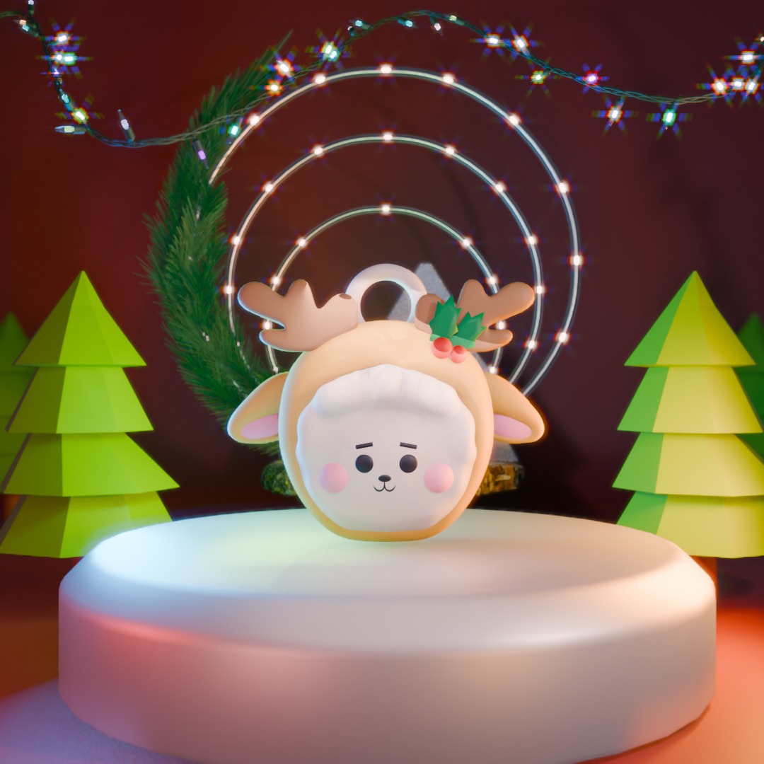 BT21 3D printed Christmas tree hangers 3D model_5