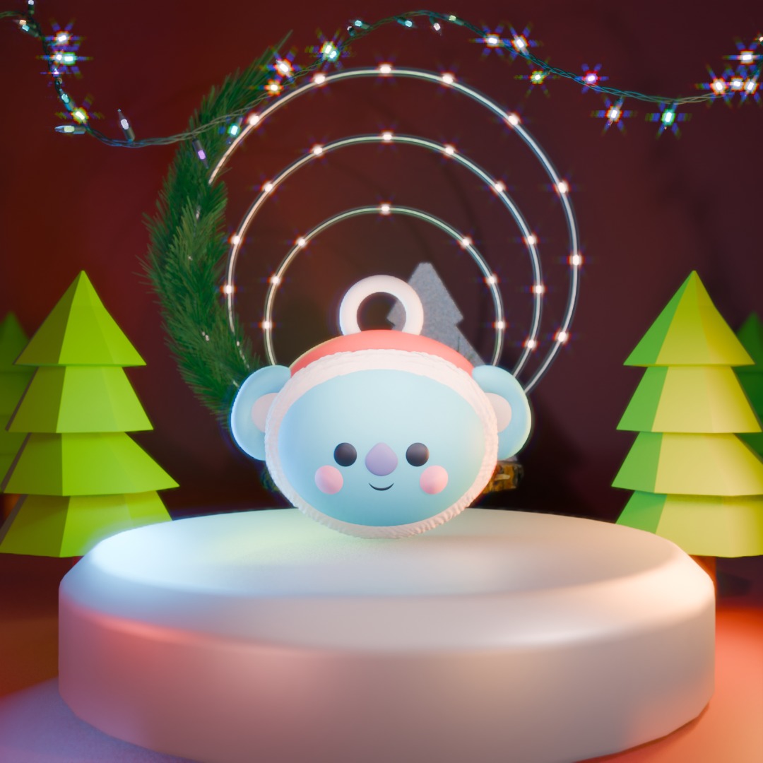 BT21 3D printed Christmas tree hangers 3D model_3