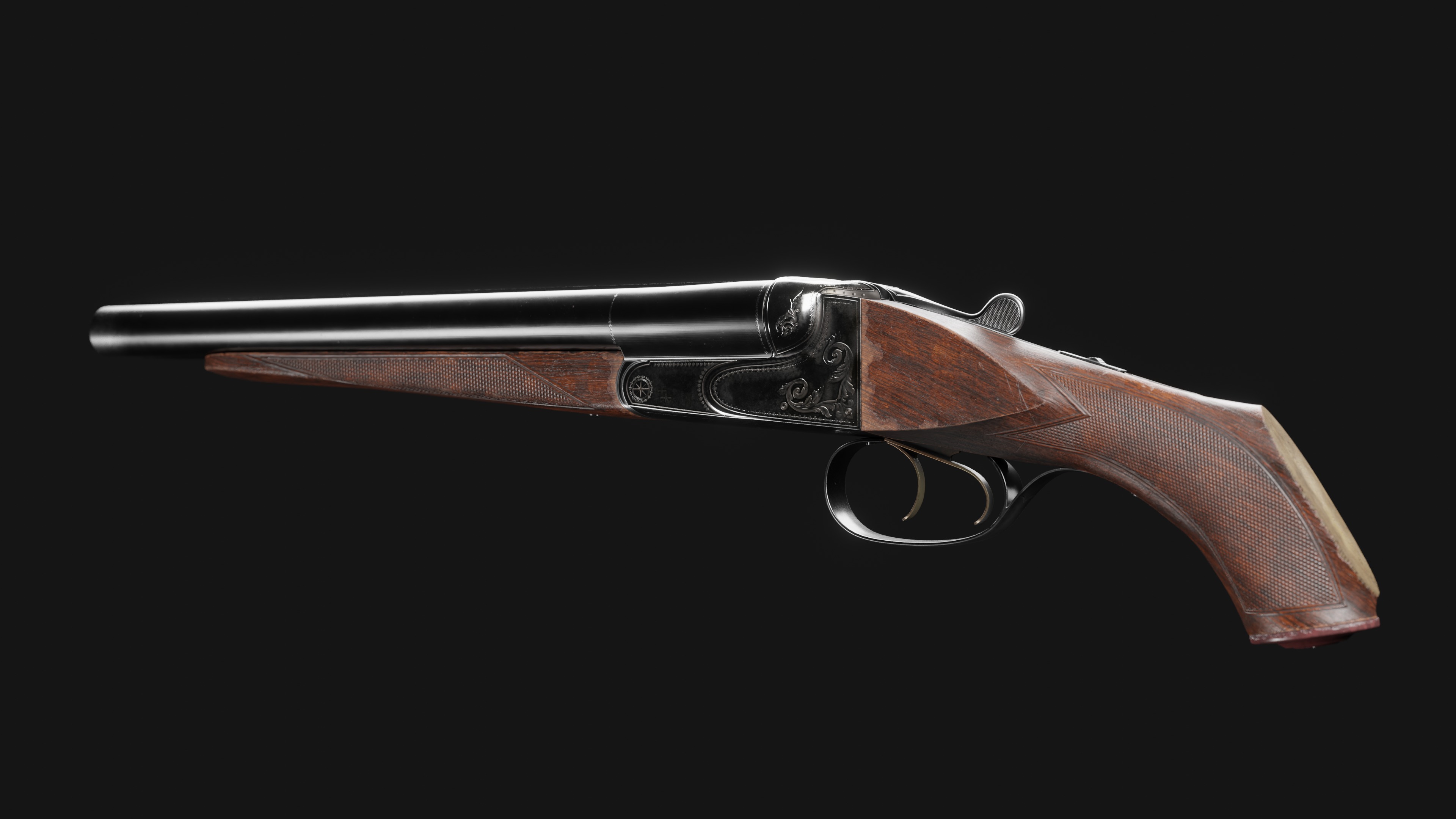 Double Barrel Sawed Off Low-poly 3D model_4