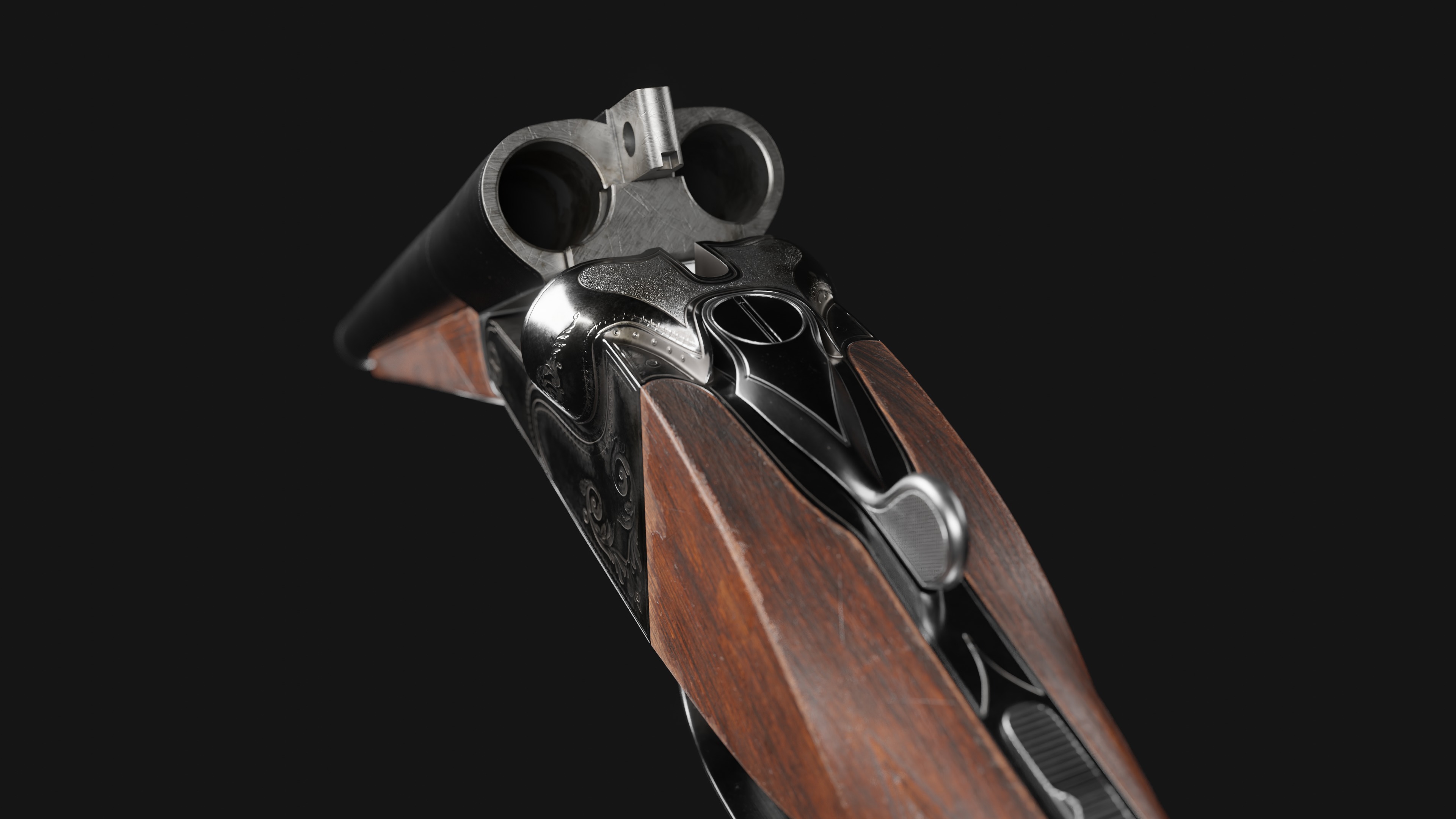 Double Barrel Sawed Off Low-poly 3D model_13