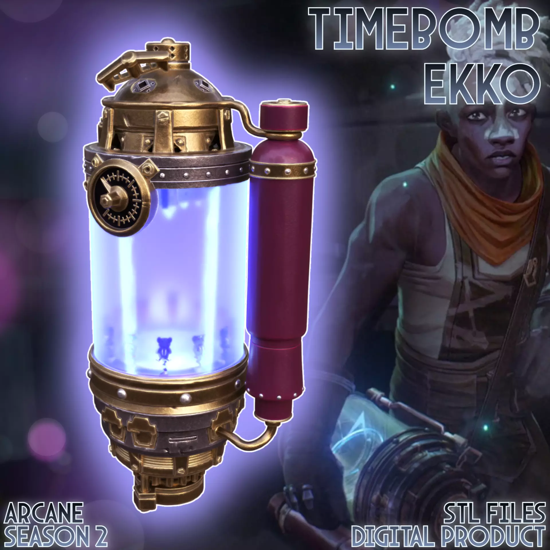Ekko Timebomb Z Drive Cosplay Prop Arcane League of Legends 3D print model