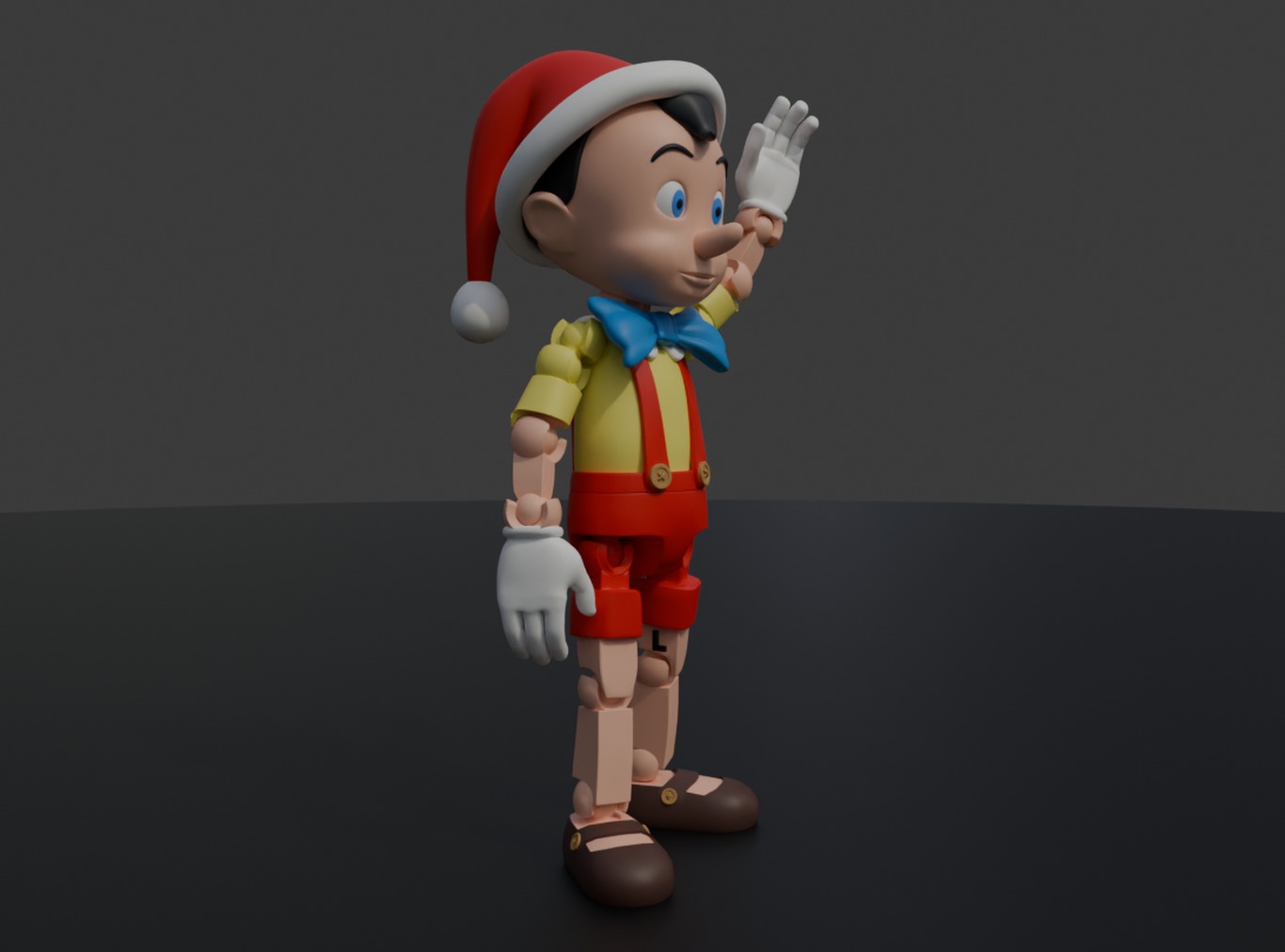 Poseable Pinocchio 3D print model_1