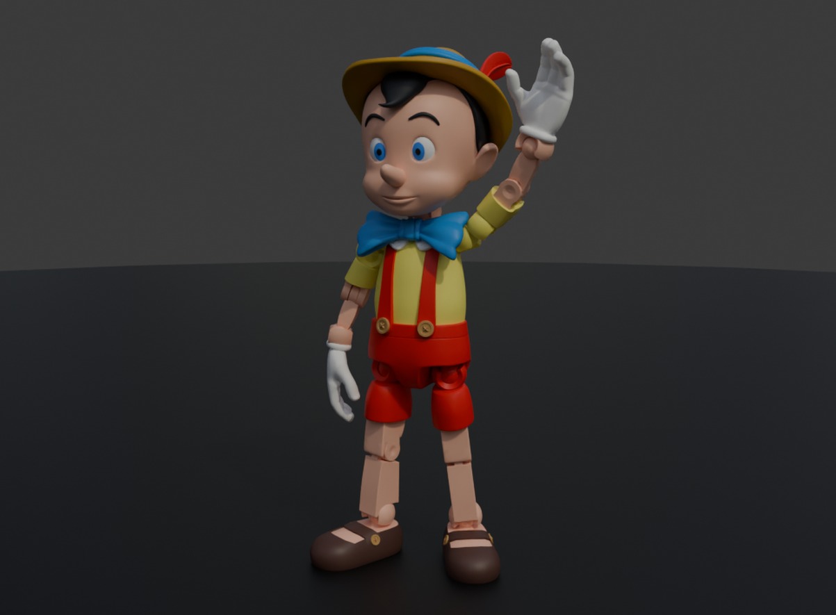 Poseable Pinocchio 3D print model_6