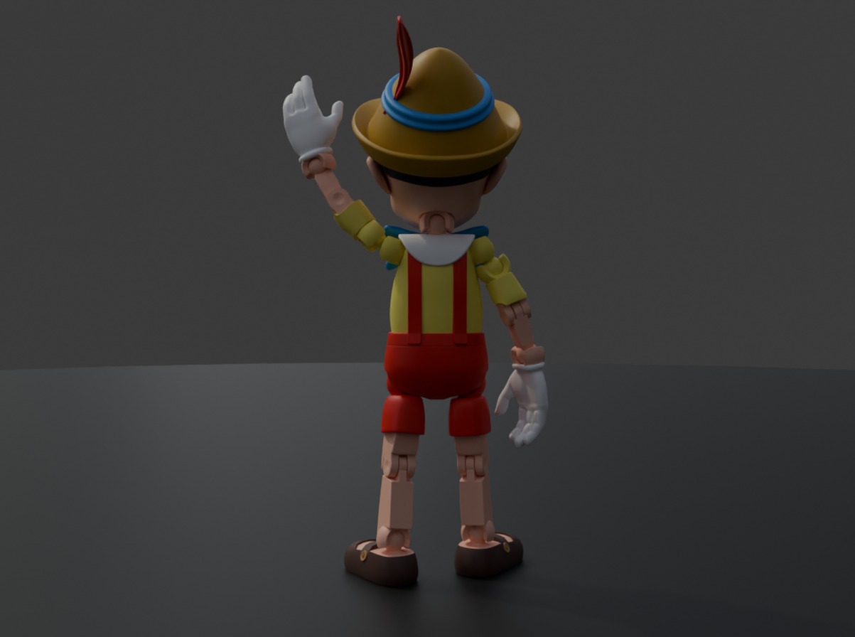 Poseable Pinocchio 3D print model_8