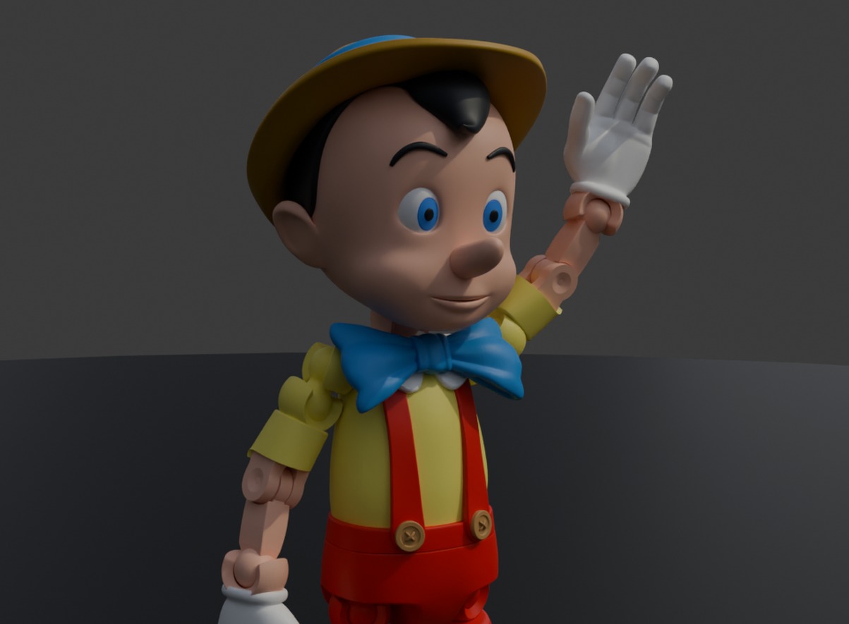 Poseable Pinocchio 3D print model_5