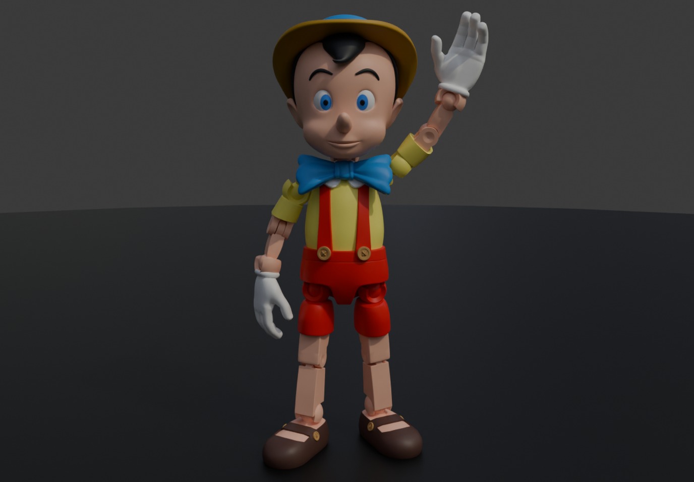 Poseable Pinocchio 3D print model_4