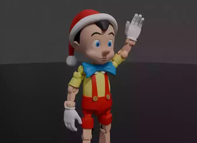 Poseable Pinocchio 3D print model
