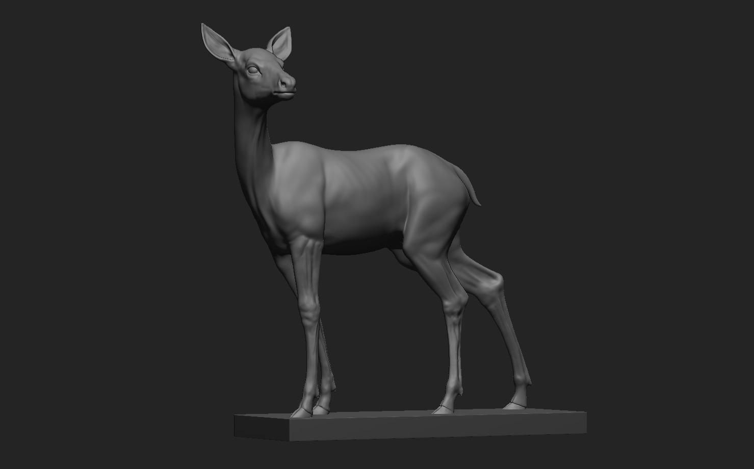 Deer Statue 3D print model_10