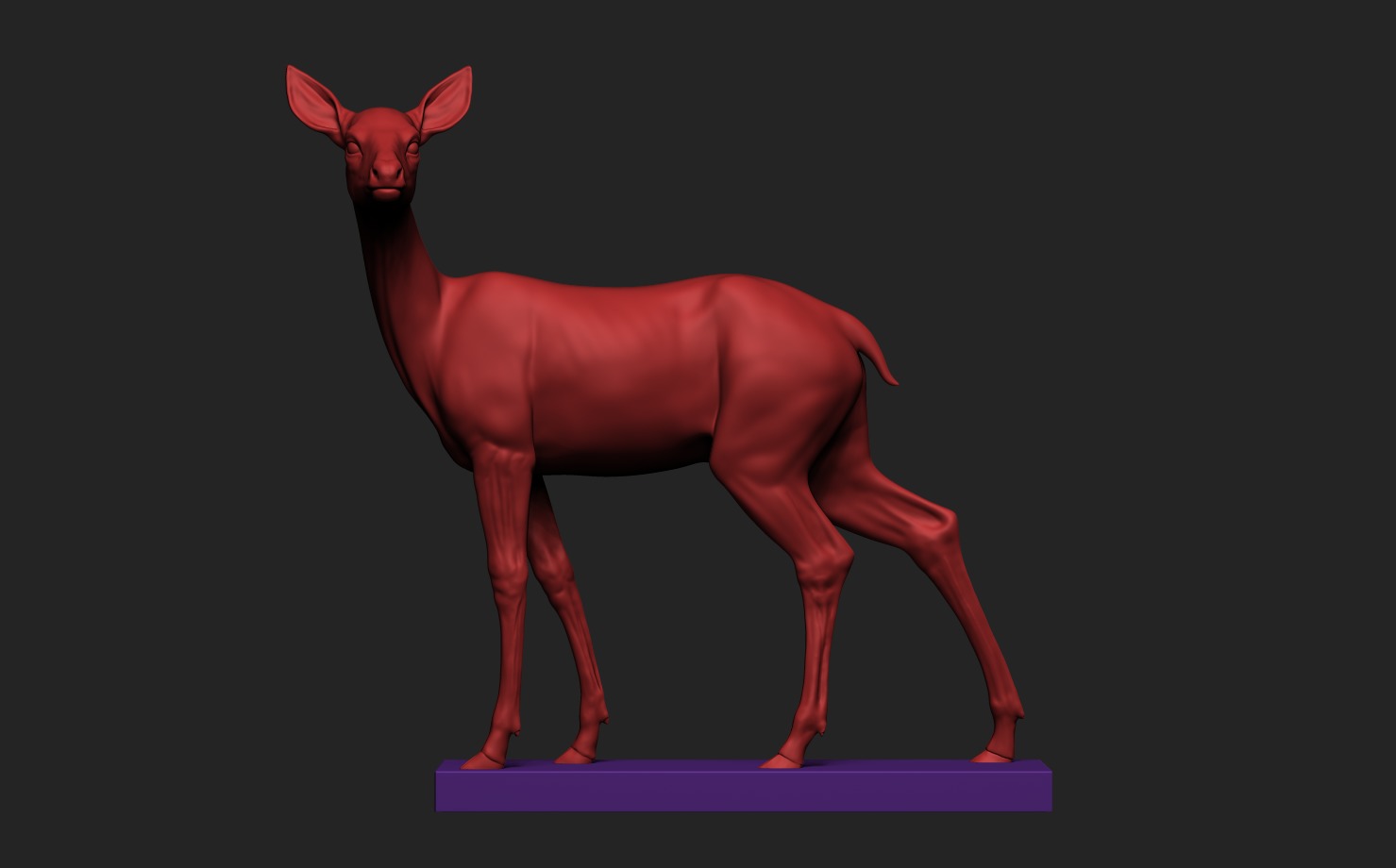 Deer Statue 3D print model_18