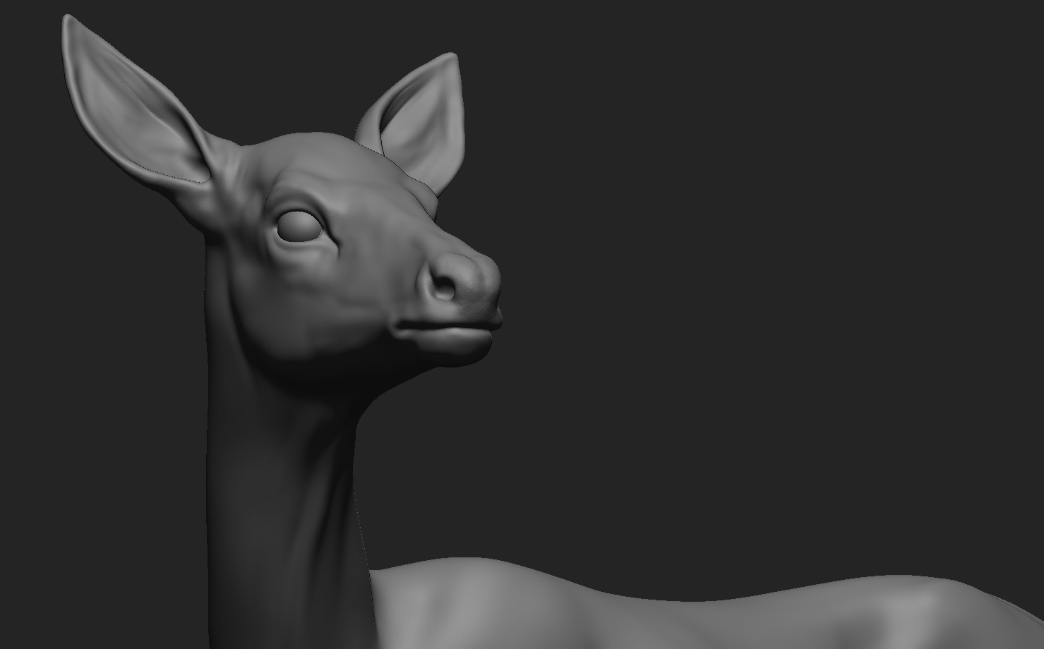 Deer Statue 3D print model_17