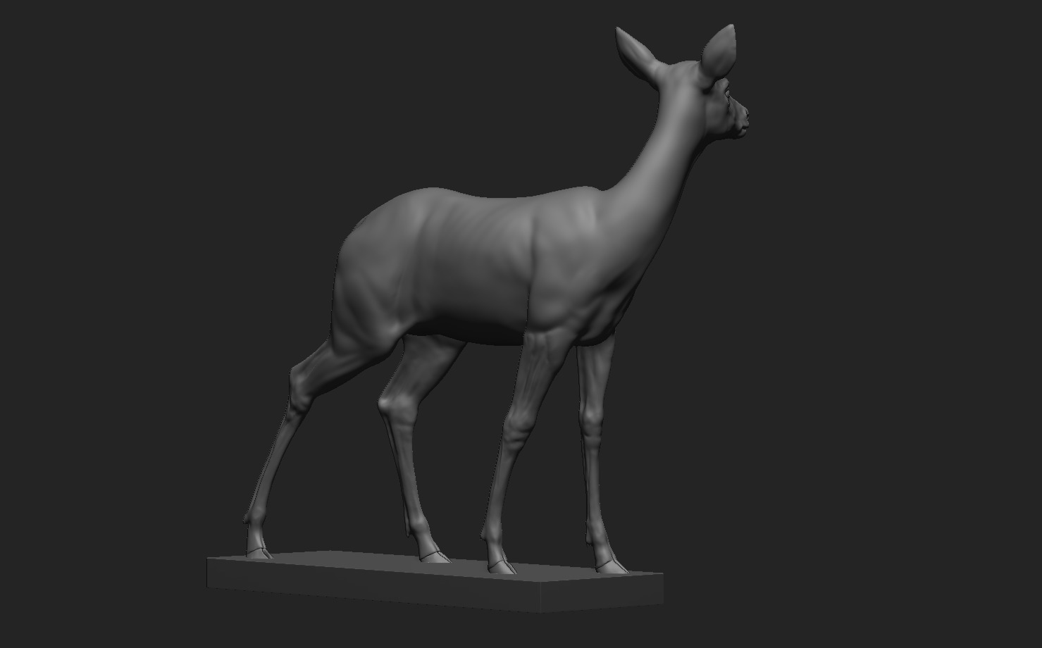 Deer Statue 3D print model_11