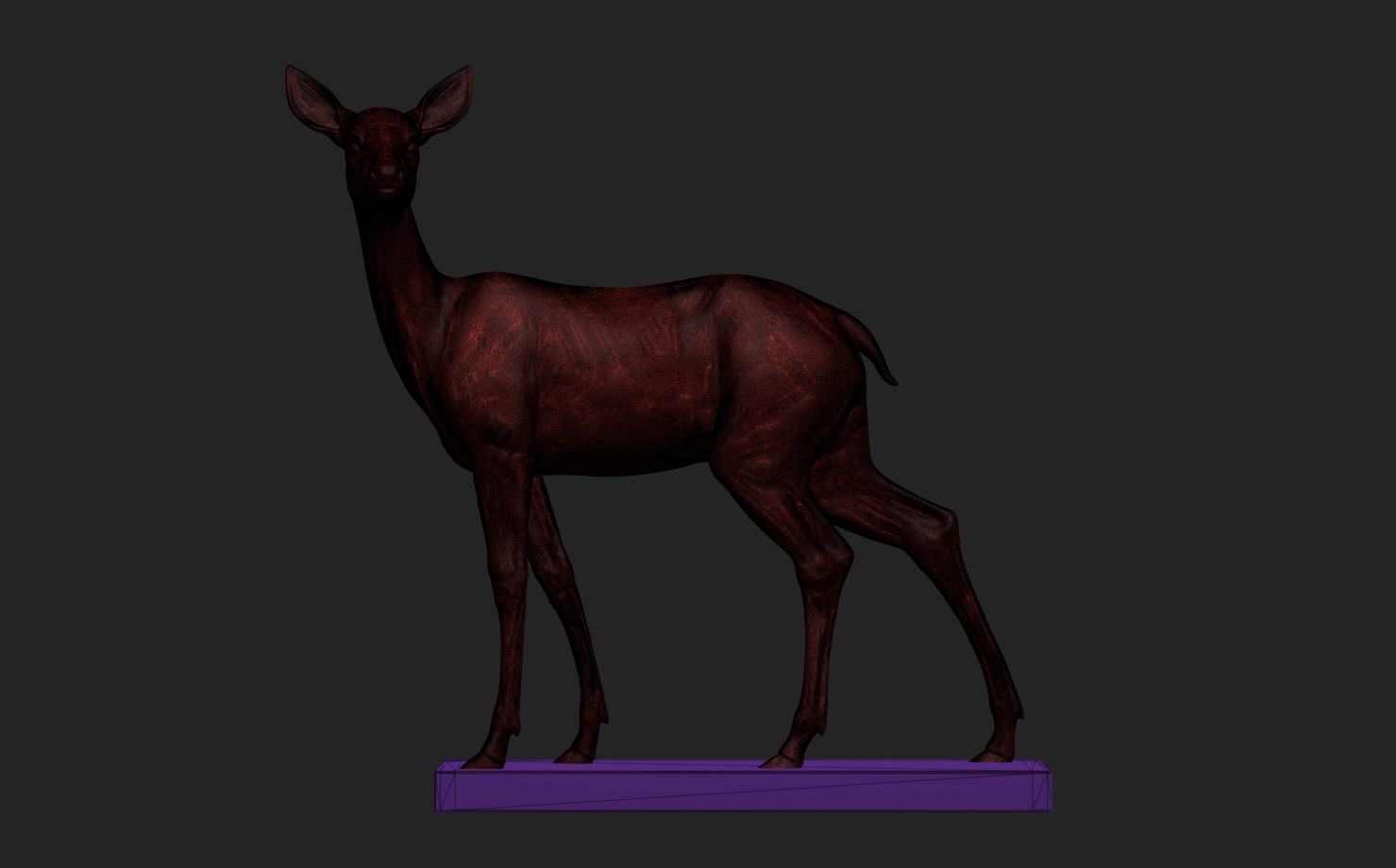 Deer Statue 3D print model_19