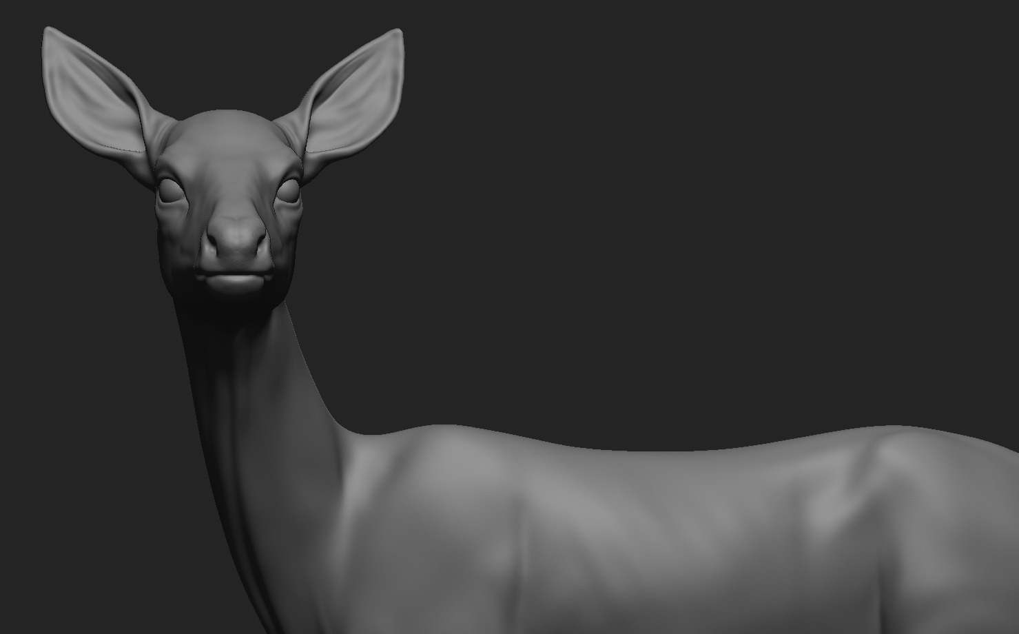 Deer Statue 3D print model_16