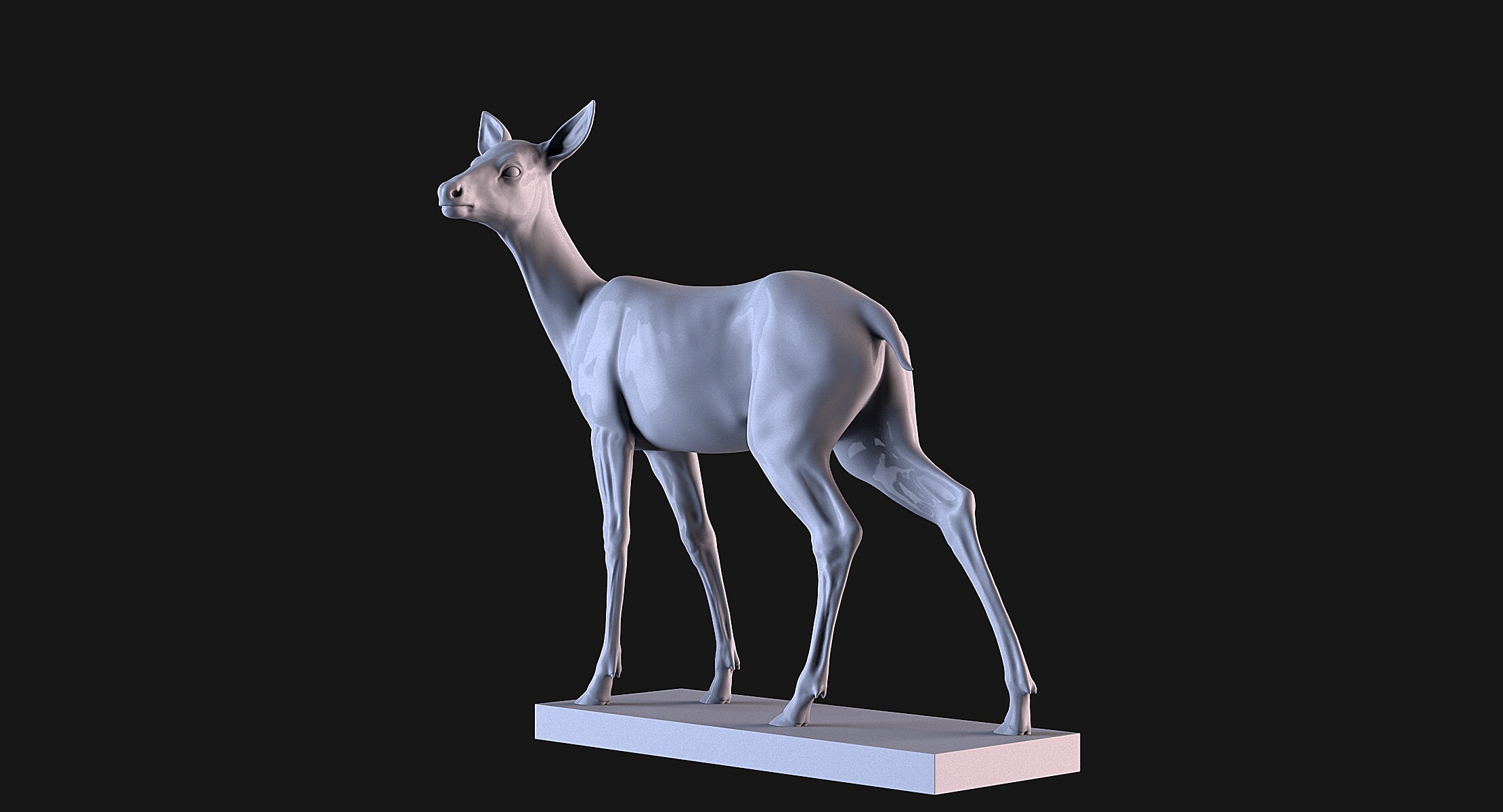 Deer Statue 3D print model_8