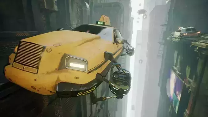 cyberpunk - High City Low-poly 3D model