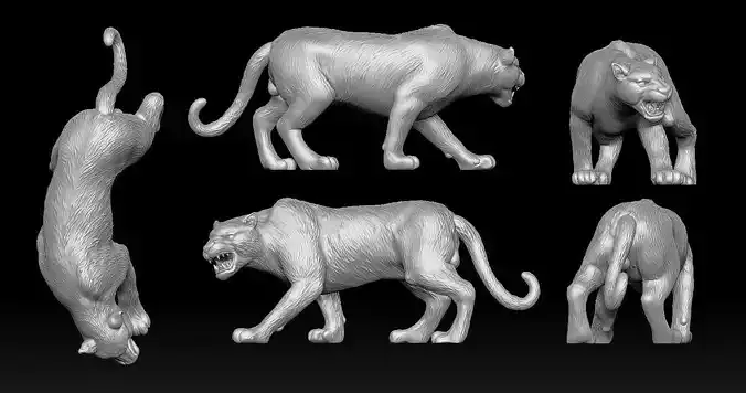 Leopard 3D print model 3D print model