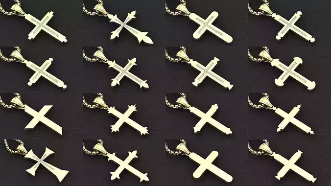 Cross Pendant Light Gold Bulk Sale Discount  3D Model Collection