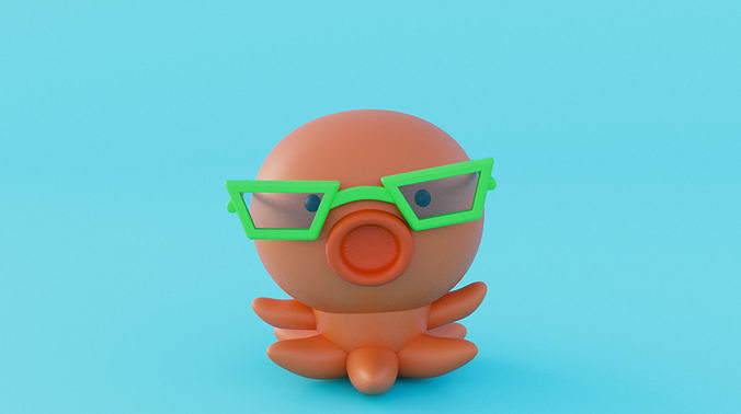 cute octopus 3D model