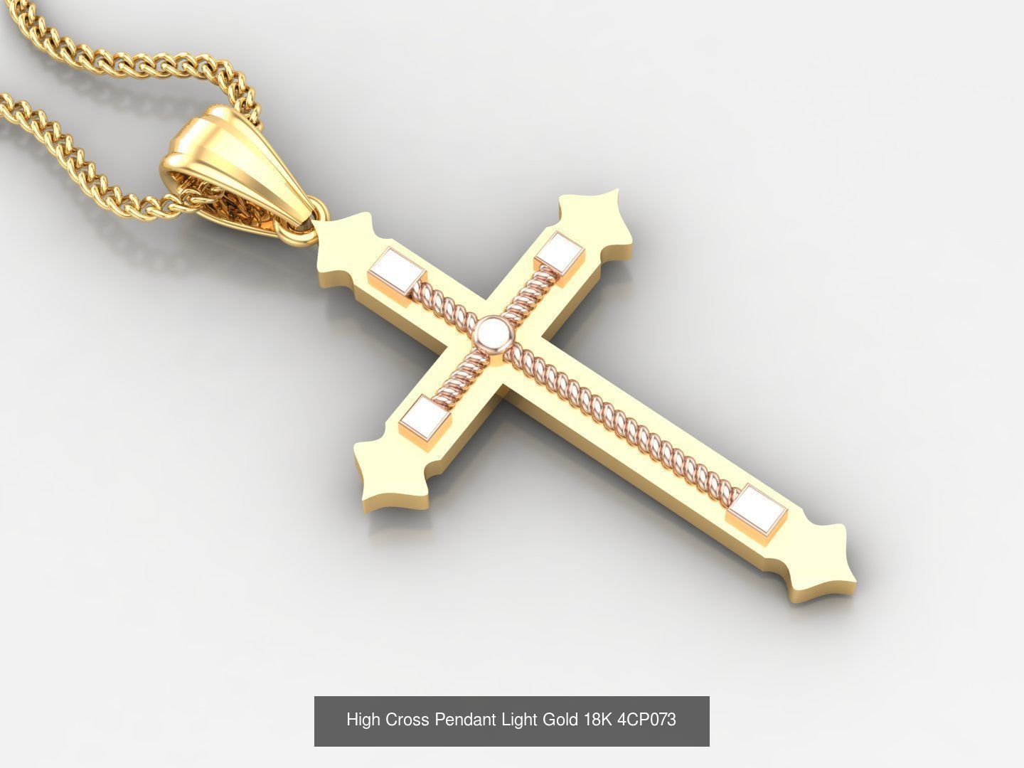 100 STL 3DM Cross Pendant Jewelry Bulk Discount Version 4 3D Model Collection_33